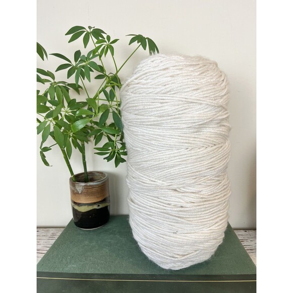 Vintage Large Wool Spool /Off White Country / Farmhouse Decor & Function 12”x5” - Picture 5 of 6